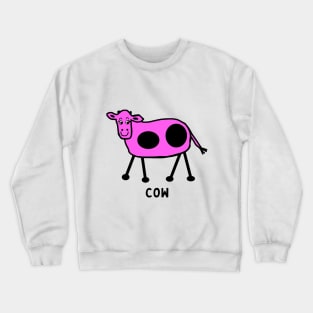 Pink Cow Crewneck Sweatshirt